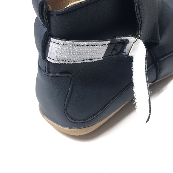 New Navy Blue Velcro Ankle Booties 36/6 - Picture 6 of 8